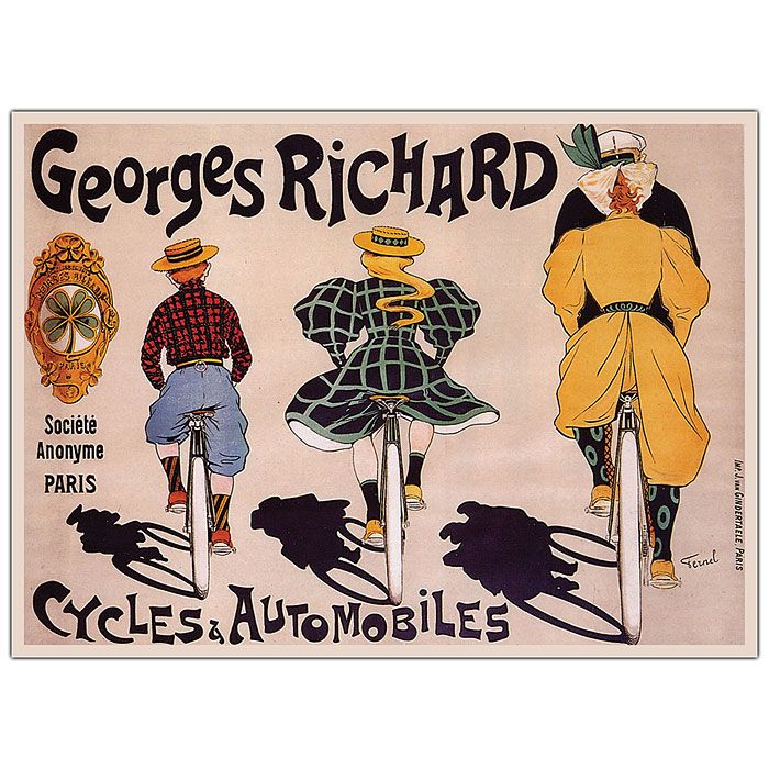 Trademark Global 35x47 inches Georges Richard "Cycles & Automobiles"