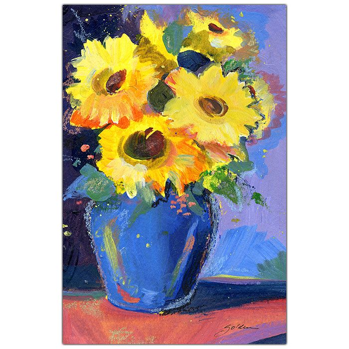 Trademark Global Sheila Golden 'Sunflowers II' Canvas Art