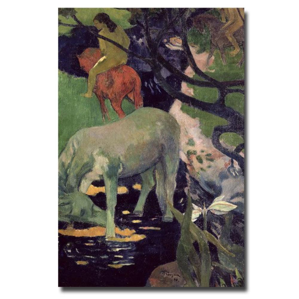 Trademark Global 30x47 inches Paul Gauguin "The White Horse 1898"