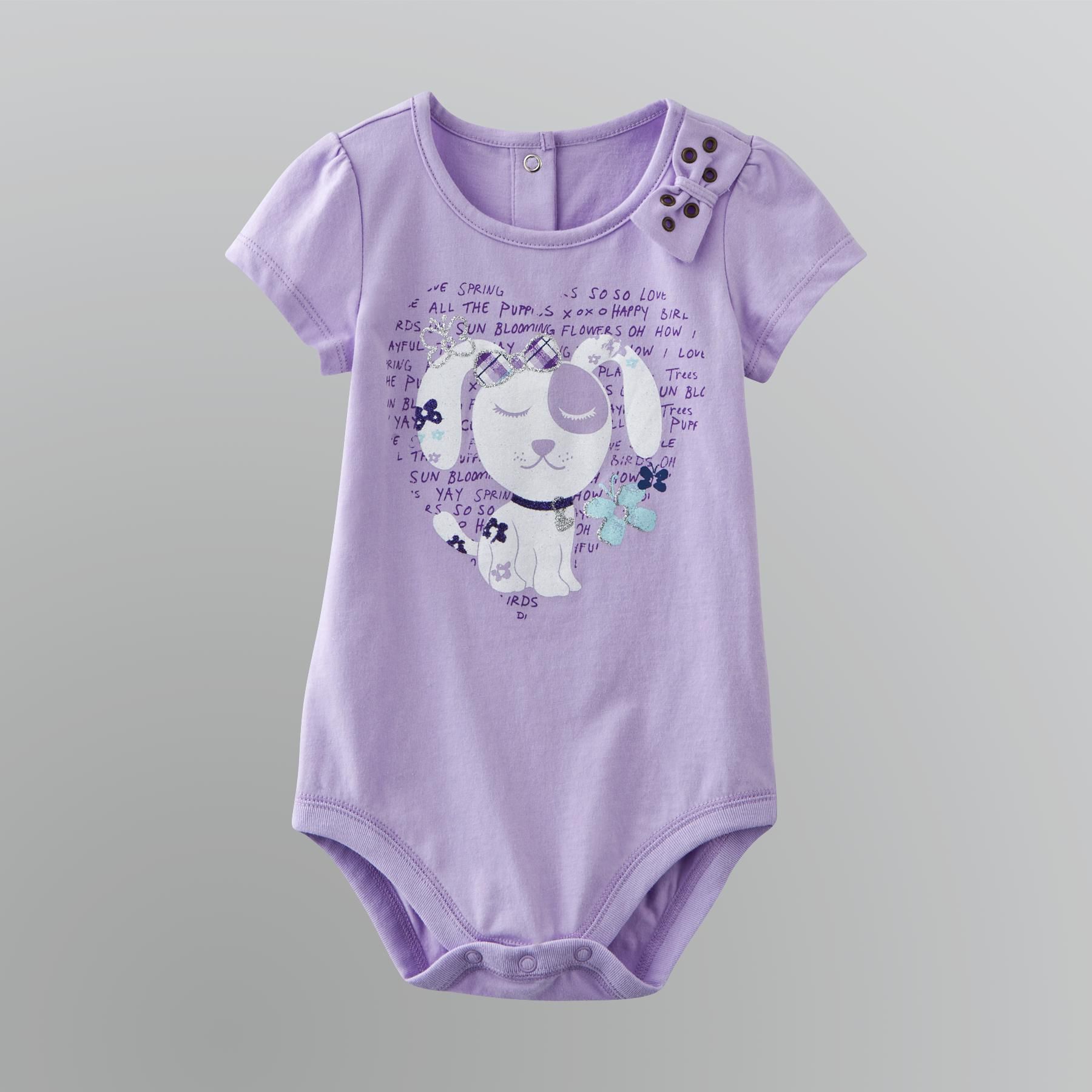 Toughskins Infant Girl's Edgy Puppy Bodysuit Top