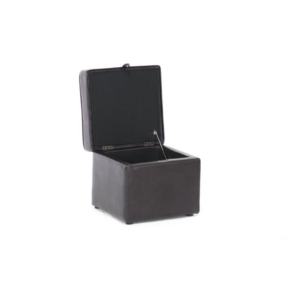 Baxton Studio Sydney Brown Modern Ottoman Storage Ottoman