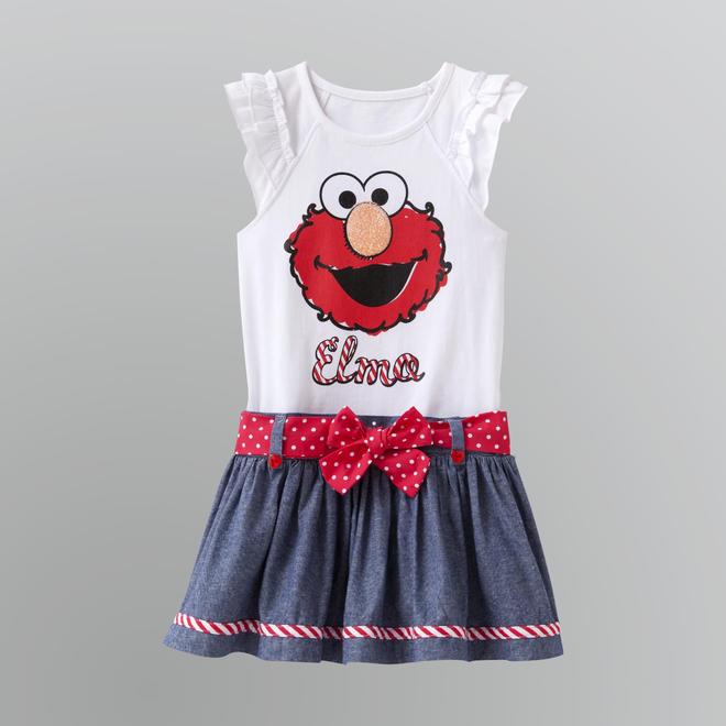 Sesame Street Toddler Girl's Chambray Elmo Dress