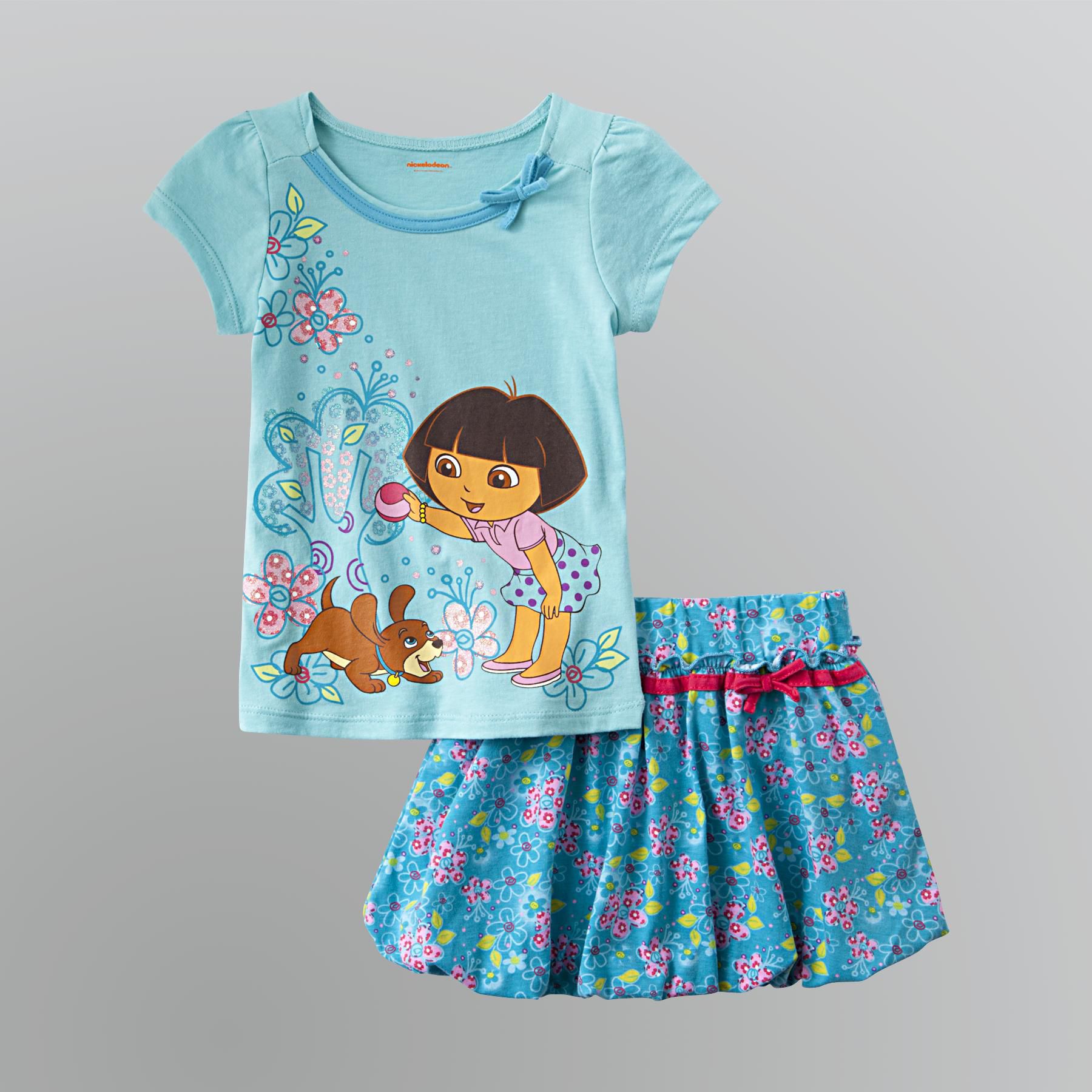 Nickelodeon Infant Girl's Dora Bubble Skirt Set
