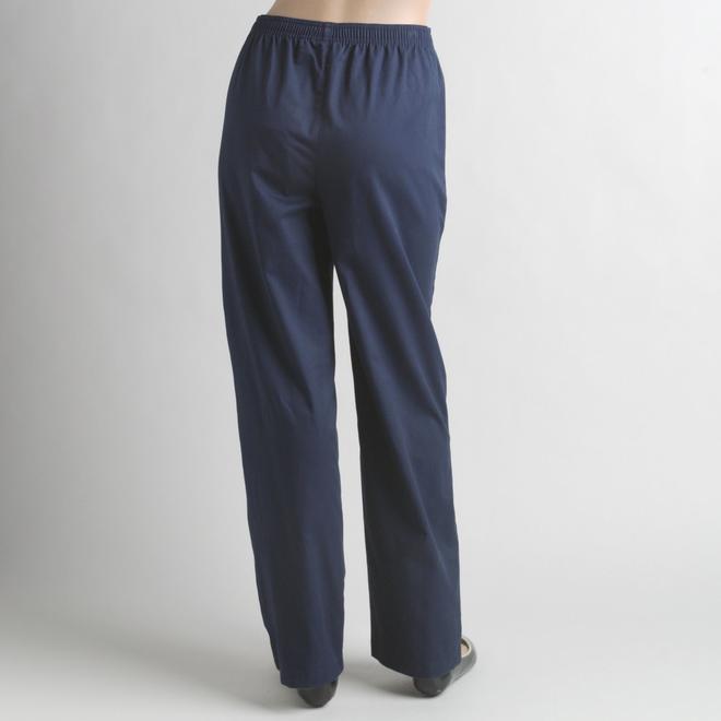 Basic Editions Women's Pull-On 100% Cotton Twill Pants