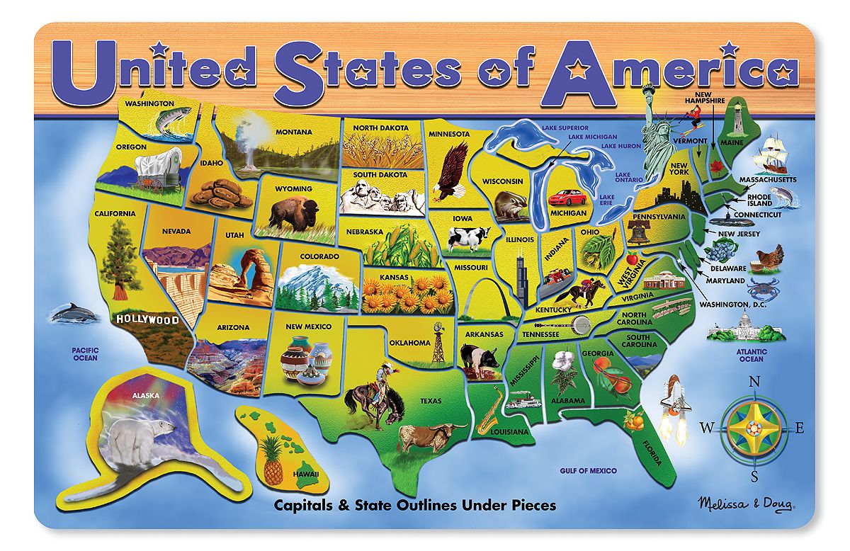 Melissa & Doug U.S.A. Map