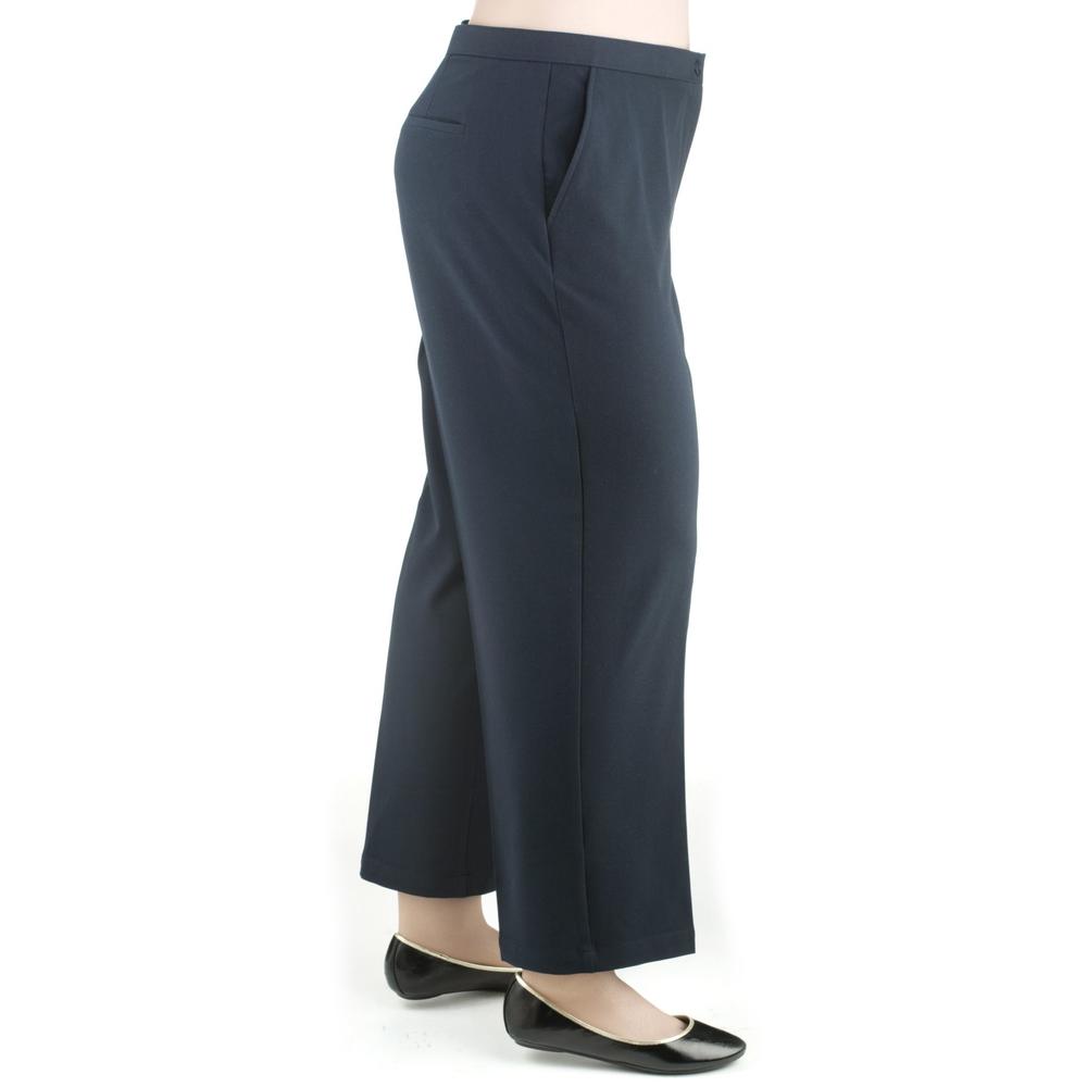 Eccotoo Women&#39;s Plus Tummy Reducer Zip Front Pant Short