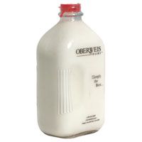 Oberweis Milk 2% Returnable Bottle, 1/2 gallon