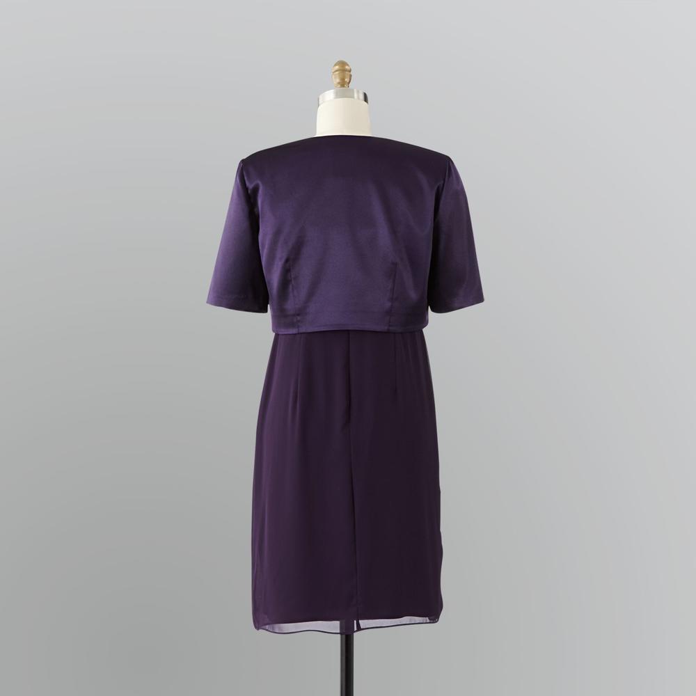 Kathy Roberts Women's Chiffon Dress and Jacket Set