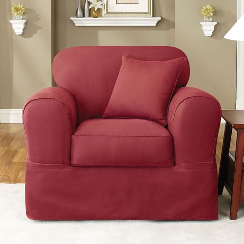 Sure Fit TWILL SUPREME CHAIR SLIPCOVER