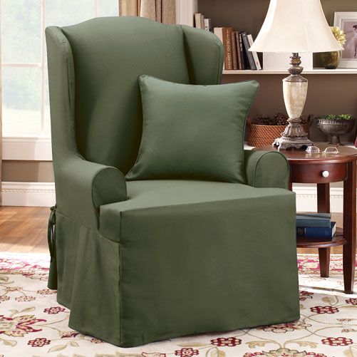 Sure Fit TWILL SUPREME CORDED WING CHAIR
