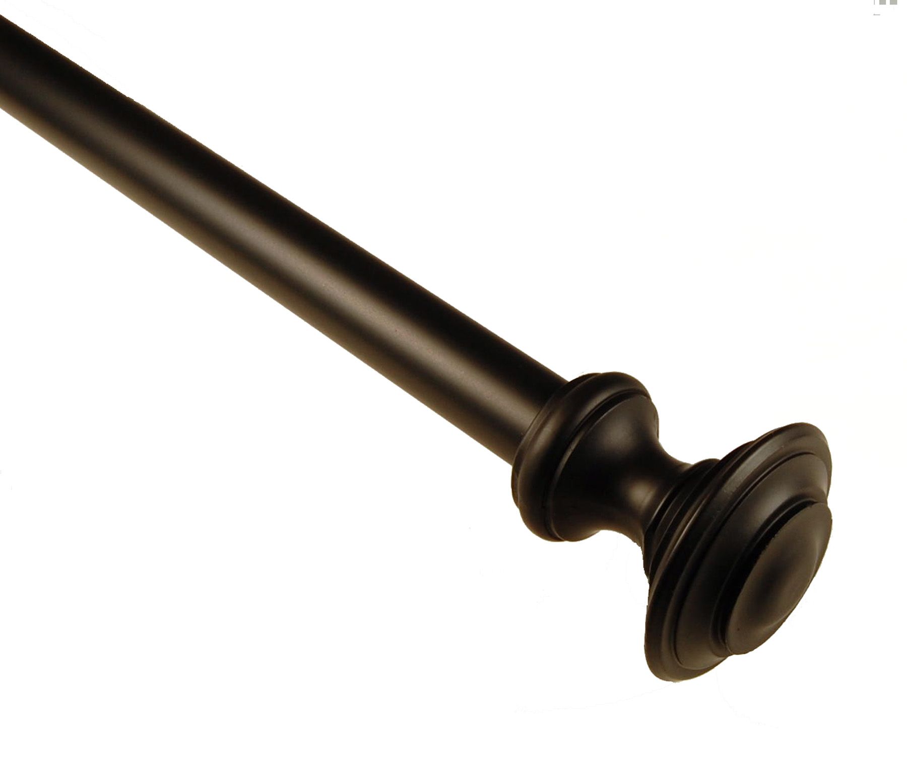 BCL Drapery Hardware, Clifton Curtain Rod, Black Finish, 48-inch to 86-inch