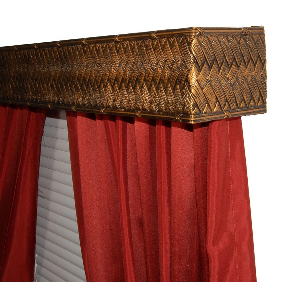 BCL Drapery Hardware, Curtain Rod Valance, Weave on Handcrafted Solid Steel Frame, Antique Gold Finish, 40-Inch
