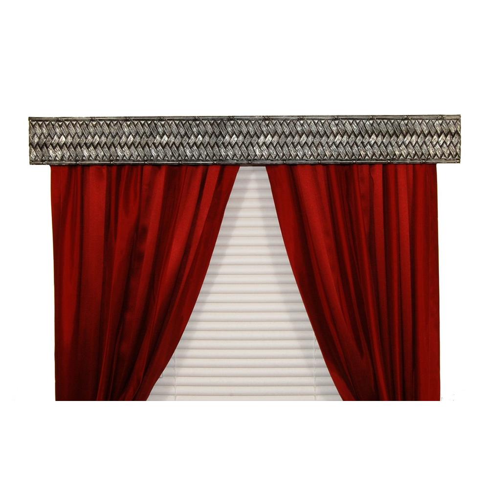 BCL Drapery Hardware, Curtain Rod Valance, Weave on Handcrafted Solid Steel Frame, Antique Silver Finish, 40-Inch