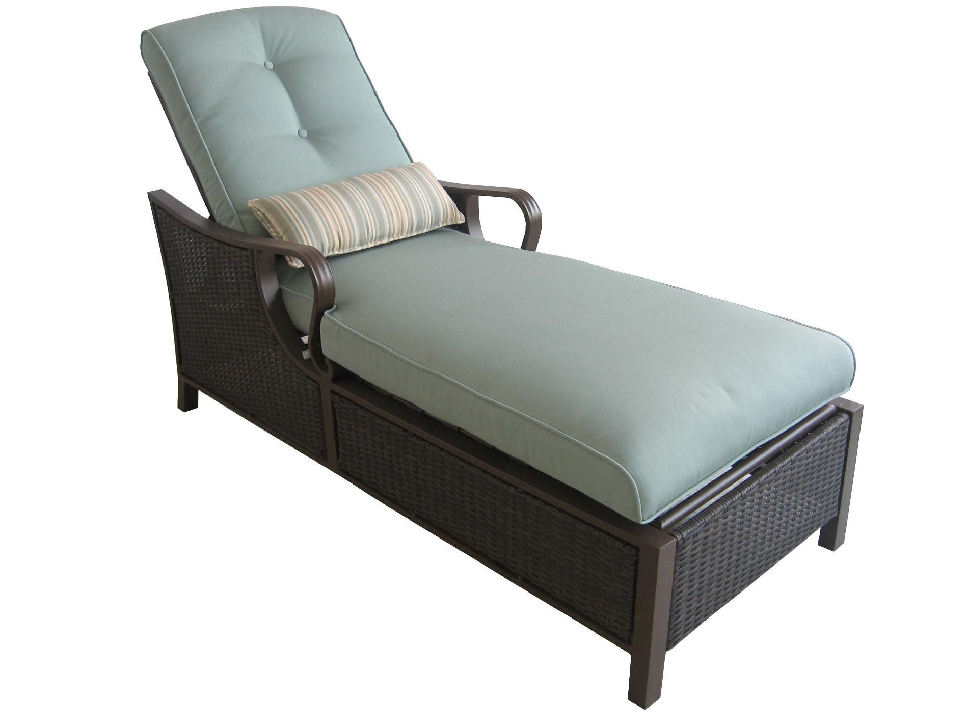 LaZBoy Outdoor Peyton Customizable Dusty Blue Chaise Lounge