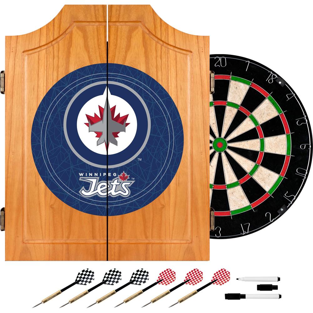 NHL Winnipeg Jets Dart Cabinet includes Darts and Board