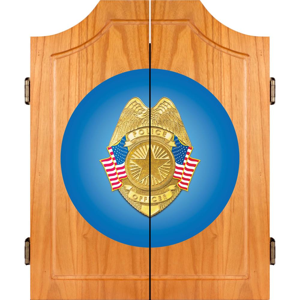 Trademark Police Officer Wood Dart Cabinet Set