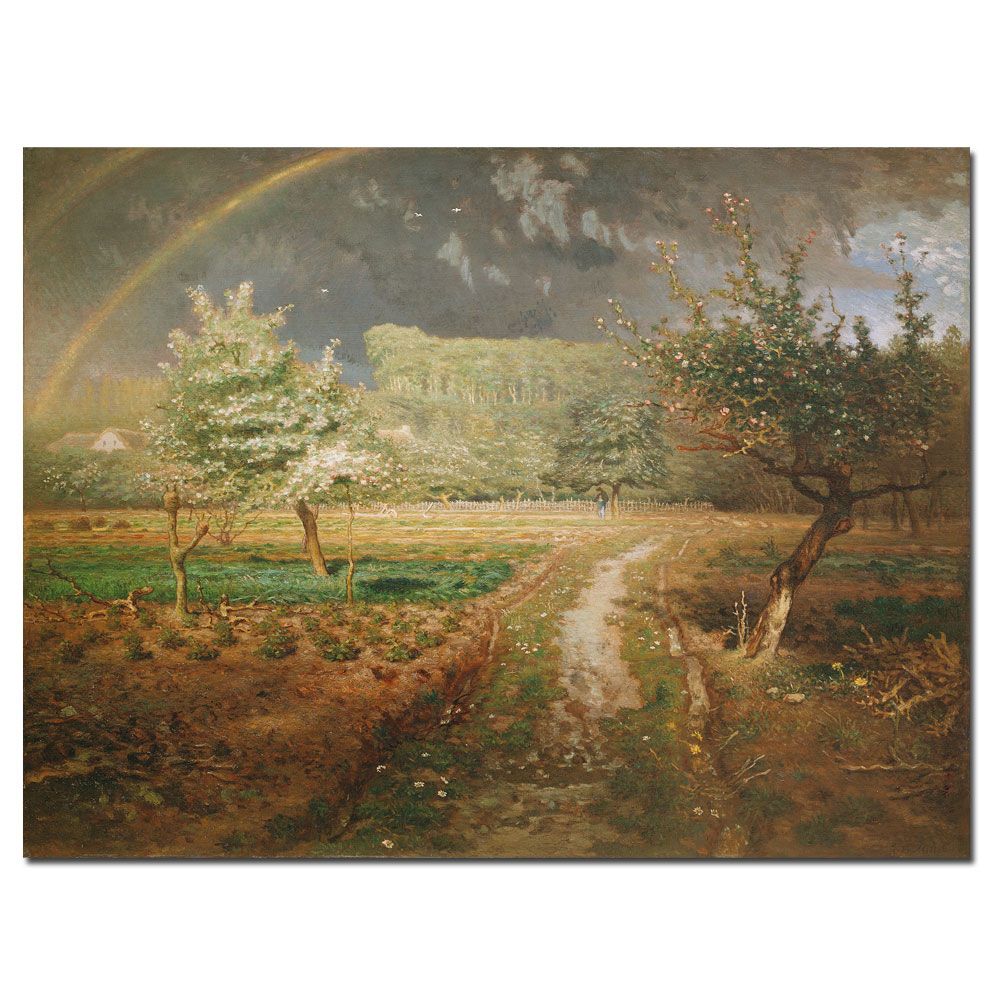 Trademark Global 35x47 inches Jean-Francois Millet "Spring at Barbizon 1868"