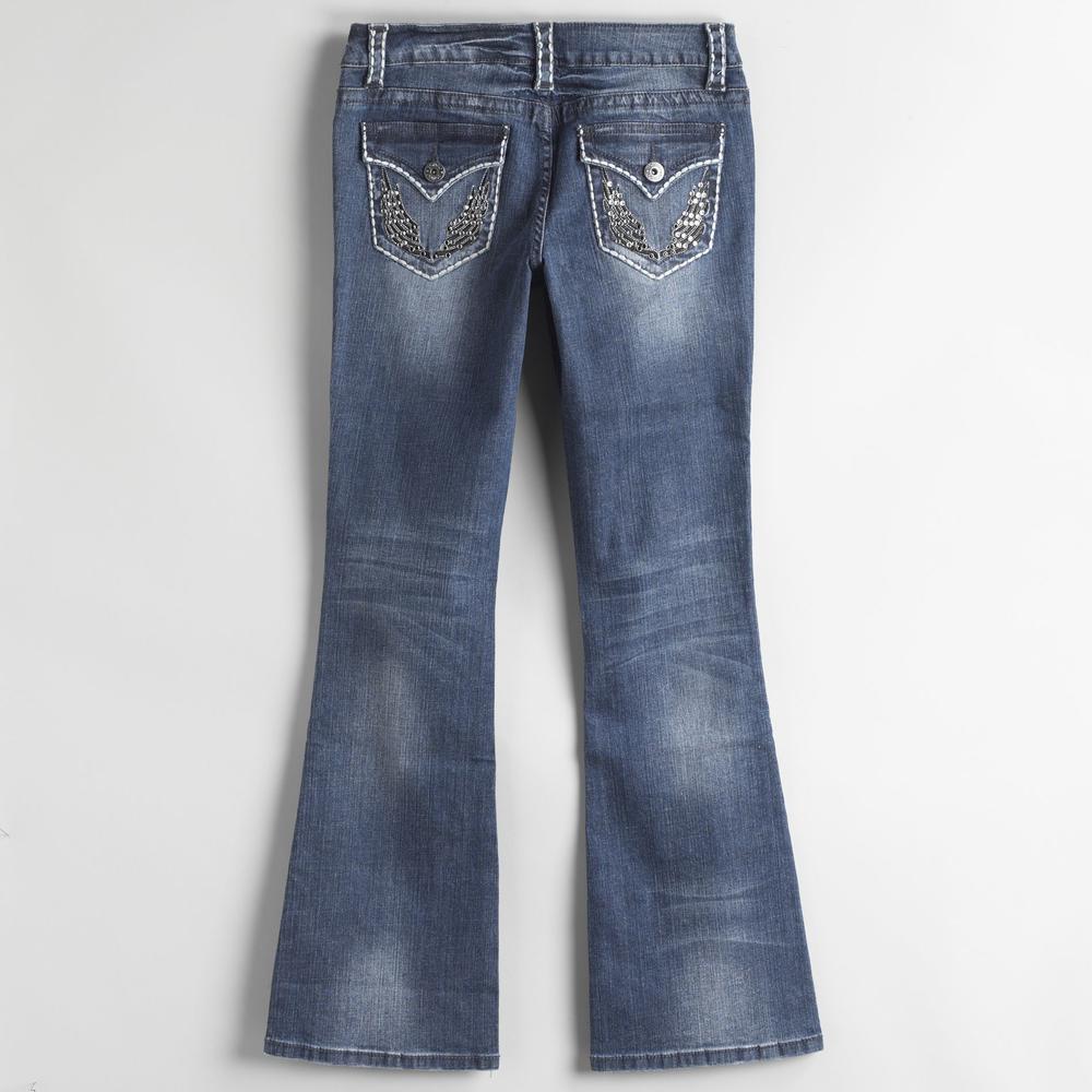 Bongo Juniors Denim Jeans with Embellished Rear Flap Pockets