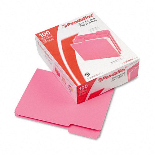 Pendaflex PFXR15213PIN Double-Ply Reinforced Top Tab Colored File Folders