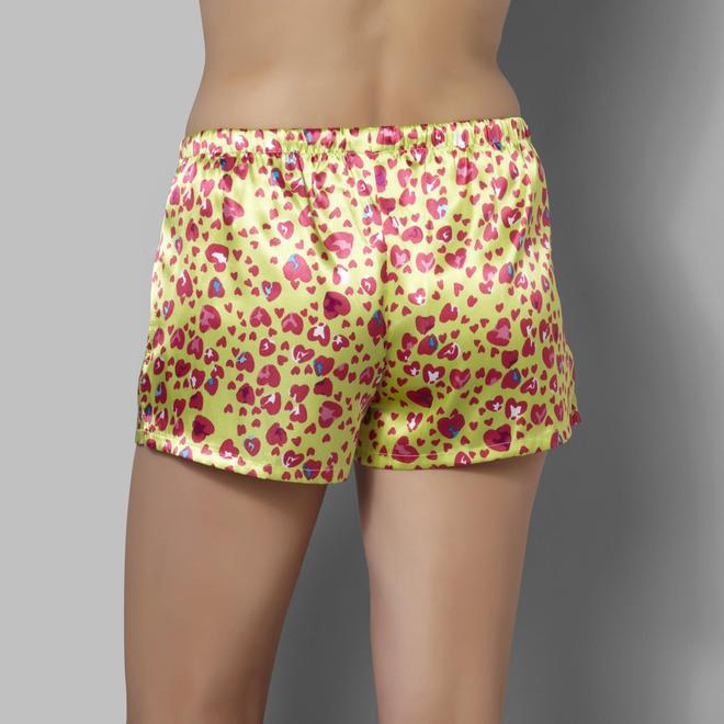 Joe Boxer Women's Hearts Satin Boxer Shorts