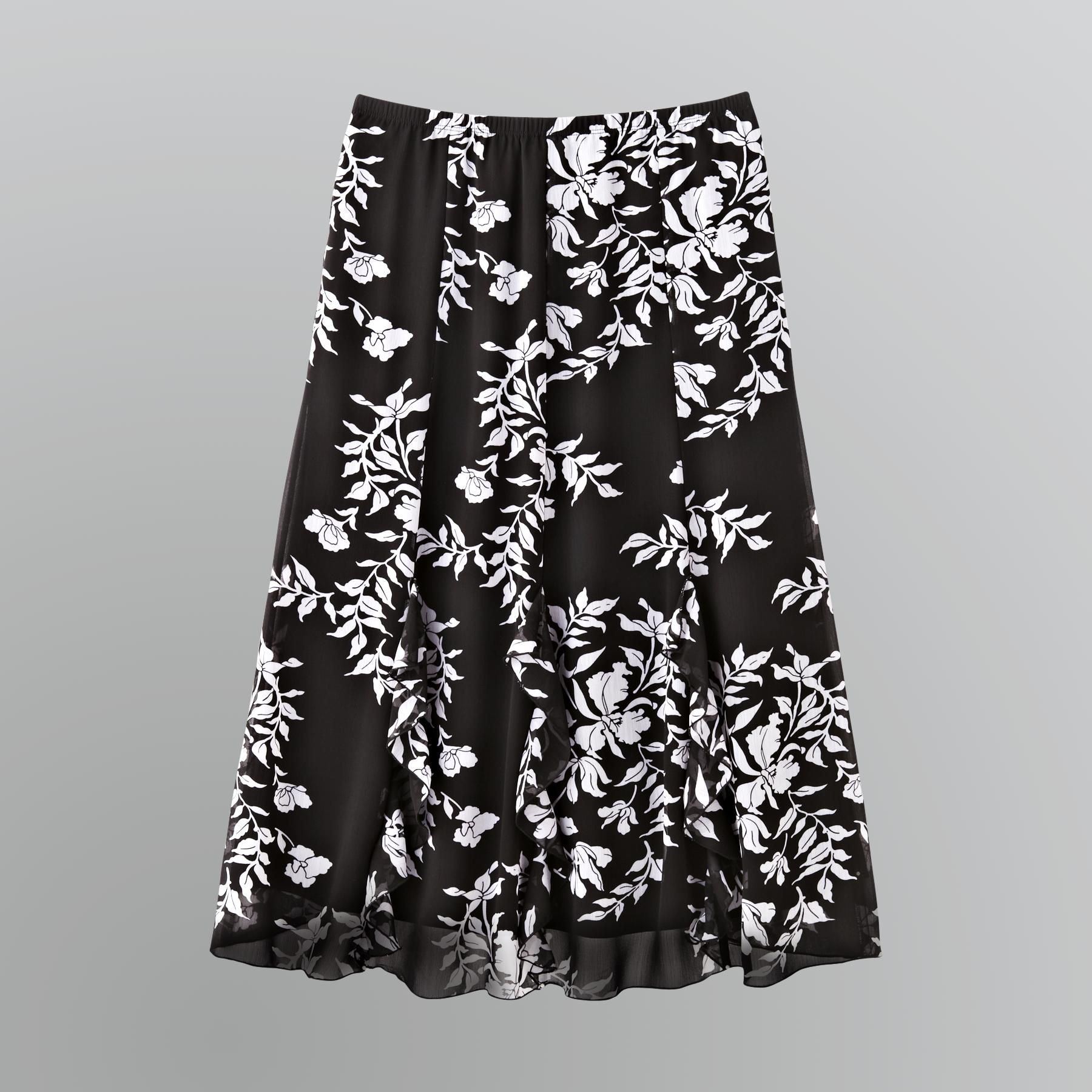 Notations Women's Cascade Ruffle Skirt