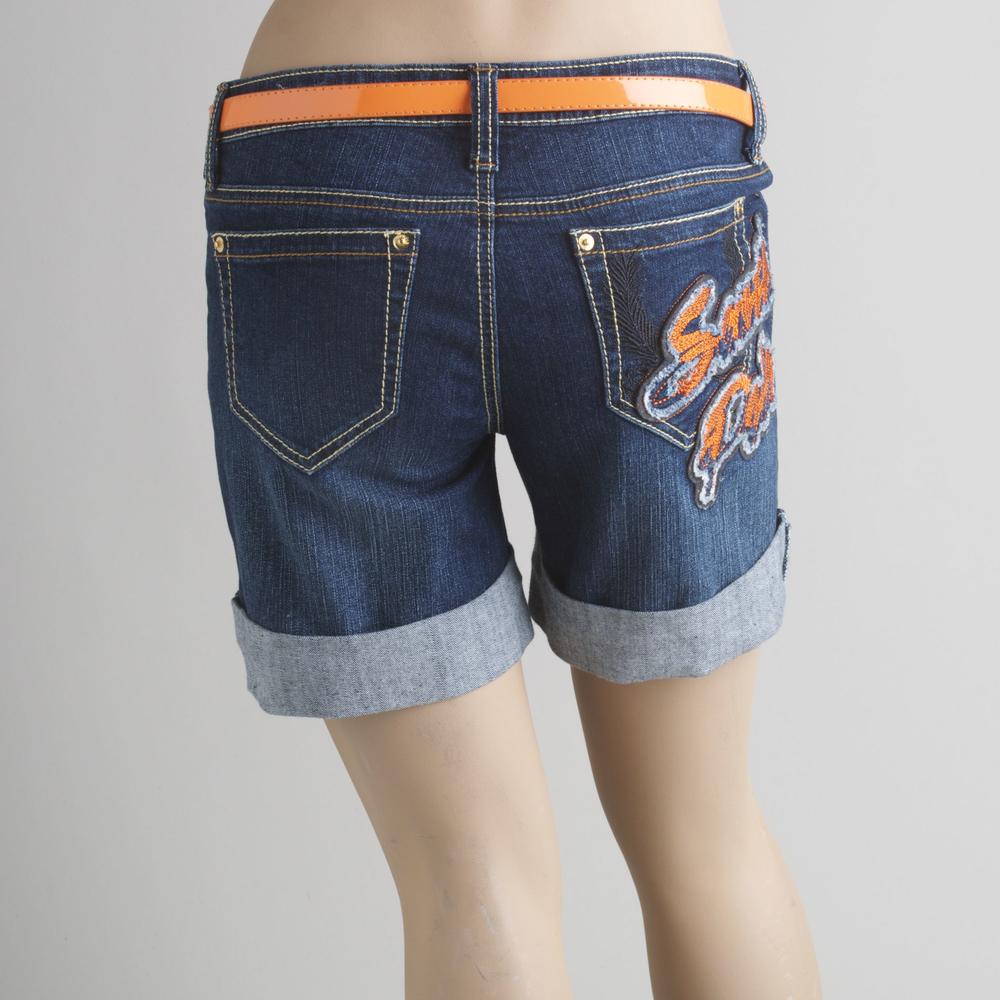 Southpole Plus Deconstructed Denim Shorts