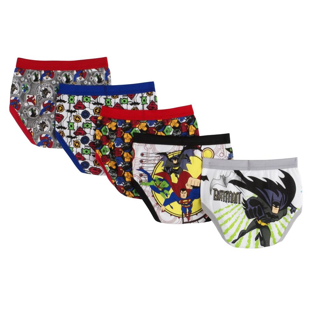 Warner Brothers Boy's Justice League 5 Pair Briefs Prints May Vary