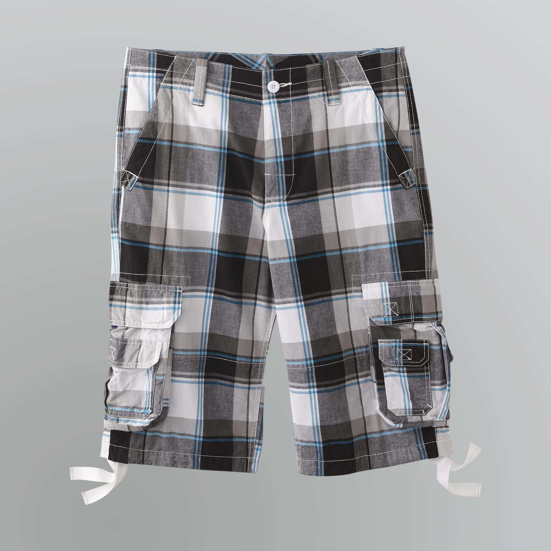 Roebuck & Co. Men's Belted Plaid Shorts