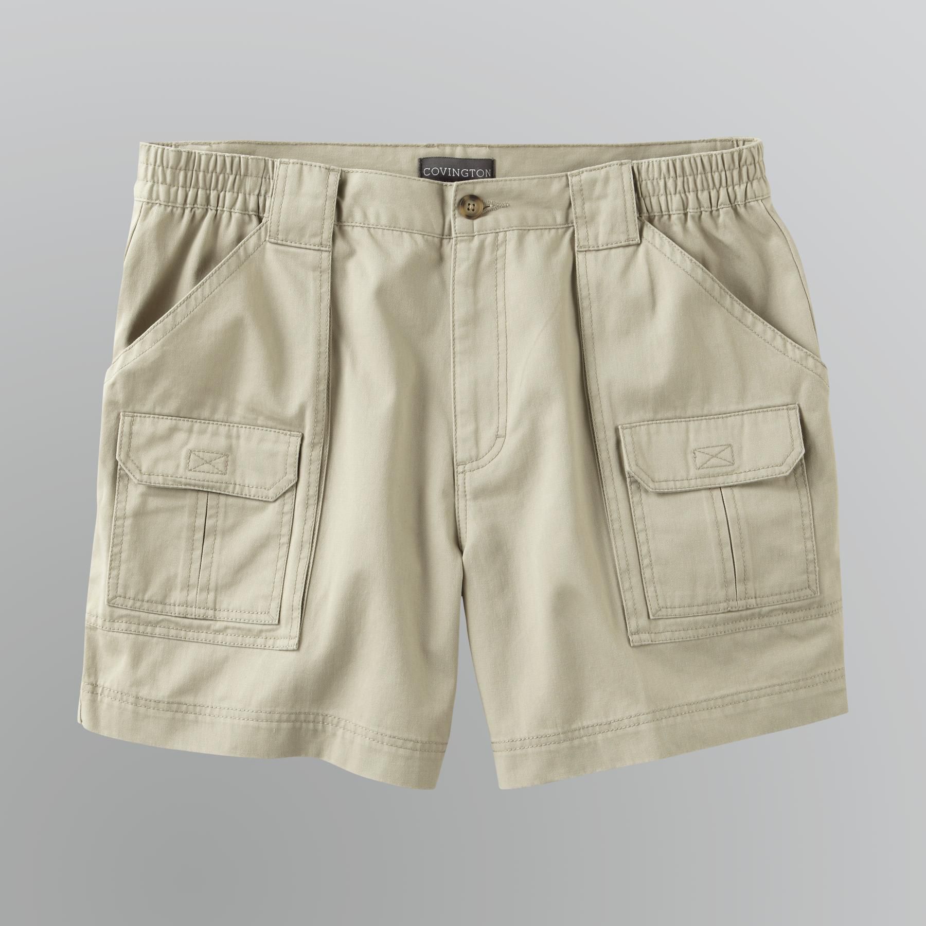 Covington Men's Elastic-Waist Cargo Shorts