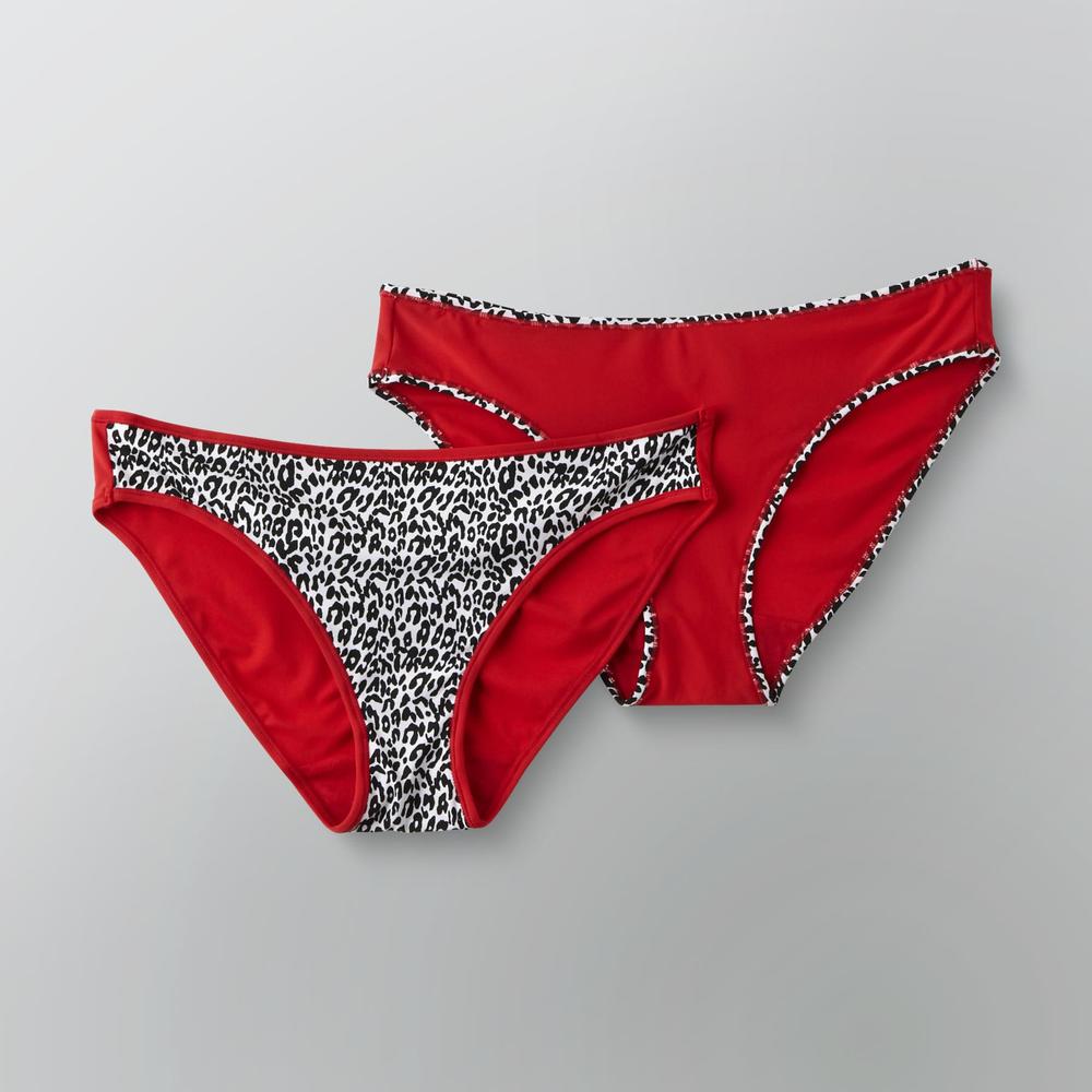 Sofia by Sofia Vergara Women's 2-pack Ruched-Back Bikini Panty