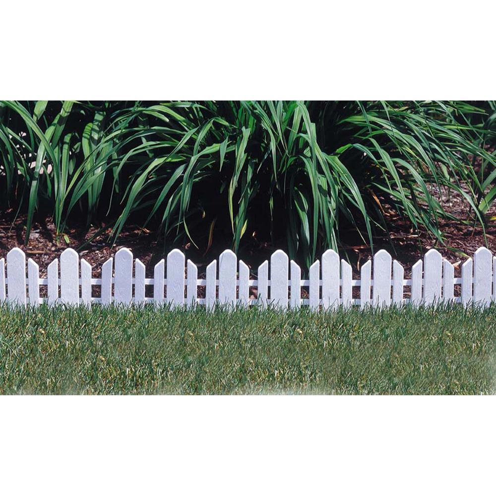 Emsco Dackers Fence Landscape Edging - White