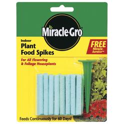 Miracle Grow Miracle-Gro Indoor Plant Food Spikes, Includes 24 Spikes - Continuous Feeding for all Flowering and Foliage Houseplants - NPK