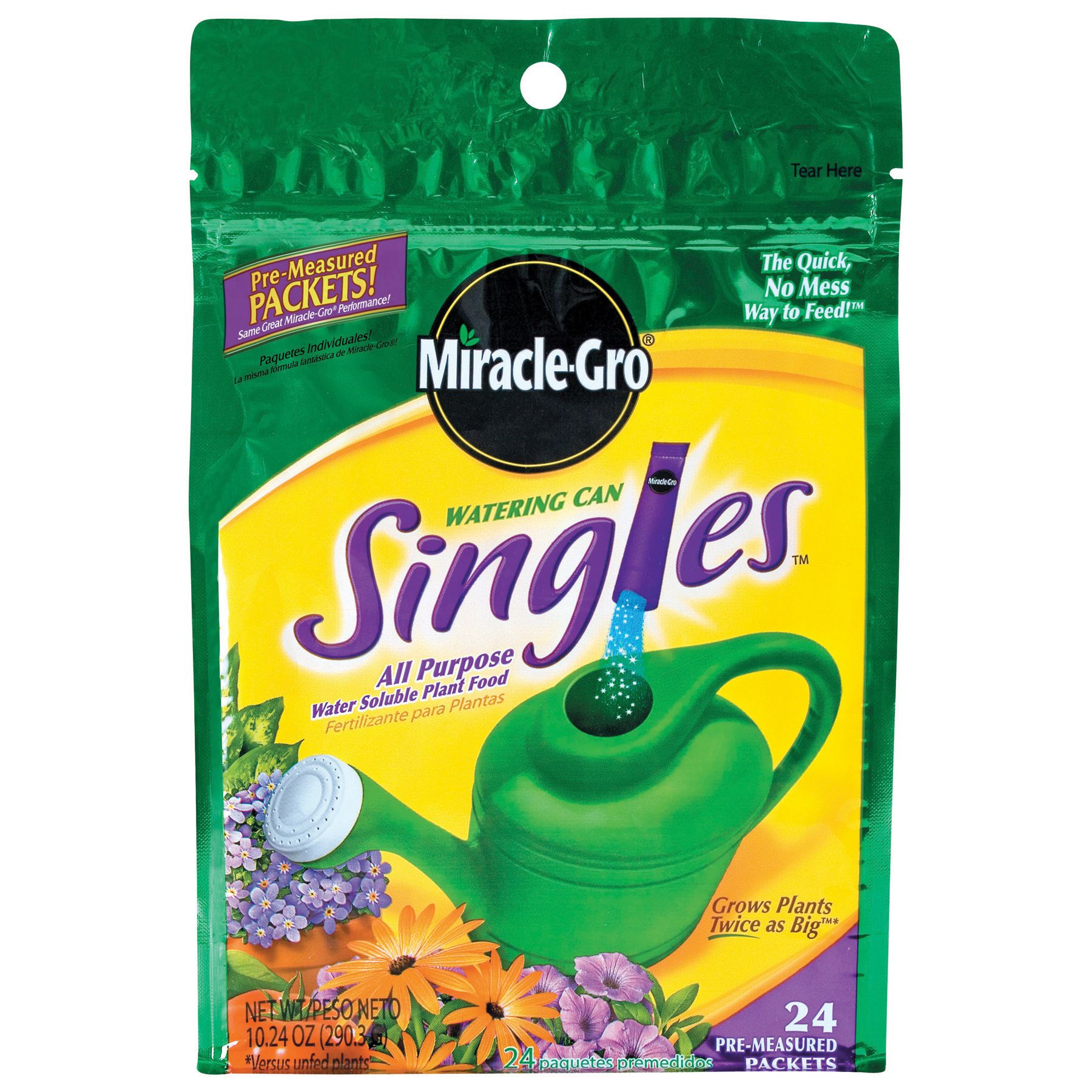 Miracle Grow 1013202 Watering Can Singles&#174; All-Purpose Water Soluble Plant Food 24 pk