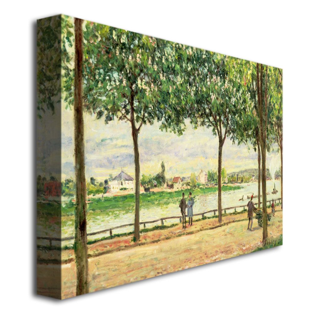 Trademark Global 35x47 inches Alfred Sisley 'Spanish Chesnut Trees by the River' Canvas