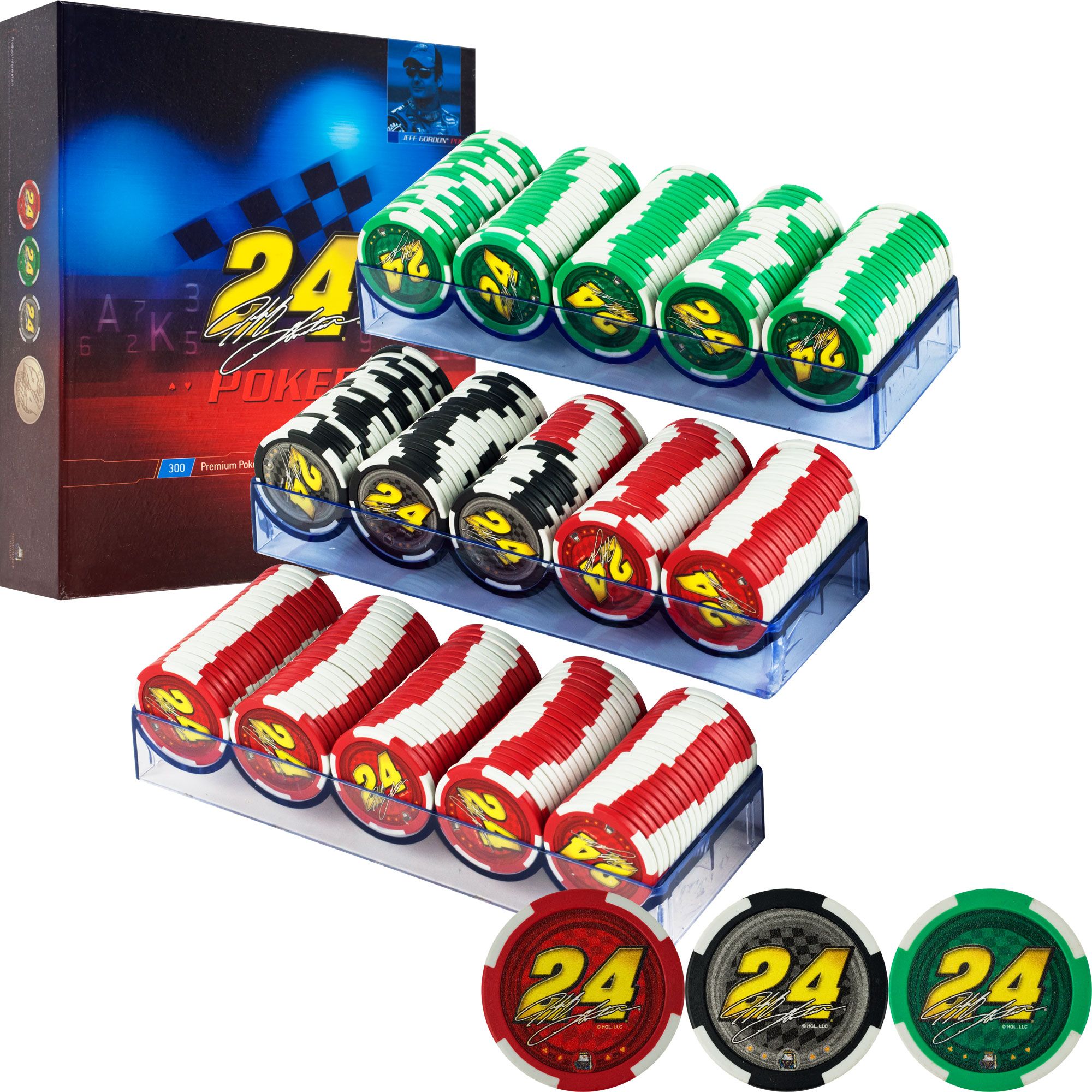 Trademark Global Jeff Gordon NASCAR 300 Premium Poker Chip Set