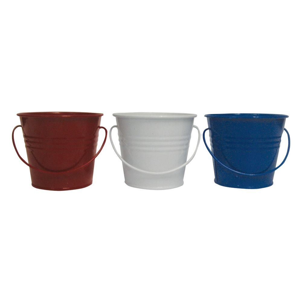 Tiki Red/White/Blue Mini Citronella Buckets