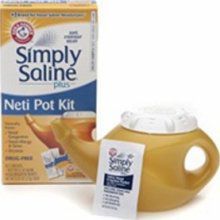 Simply Saline Neti Pot Kit, 1 pot with 50 Packets