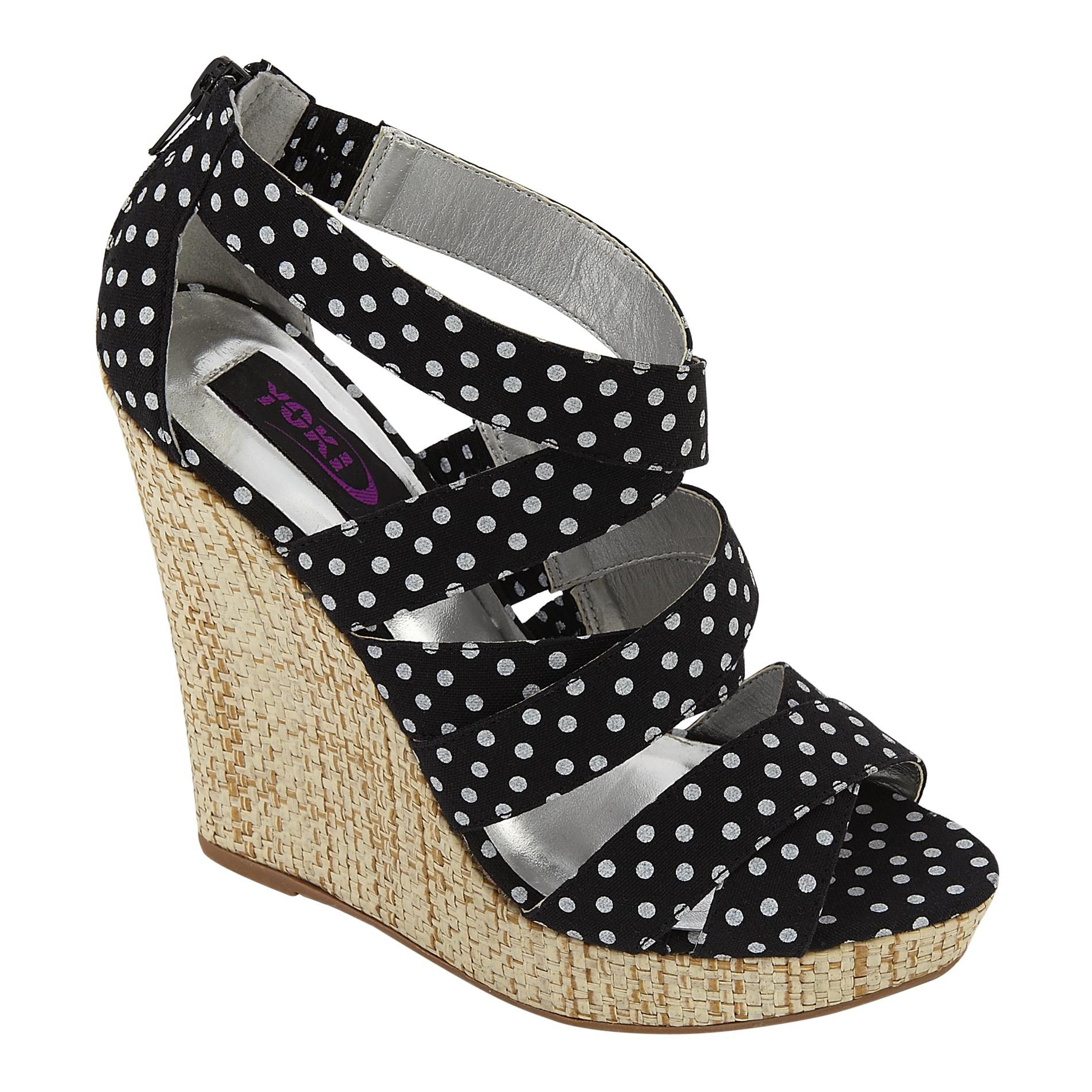Corky Our Little Secret Black and White Polka Dot Sandals
