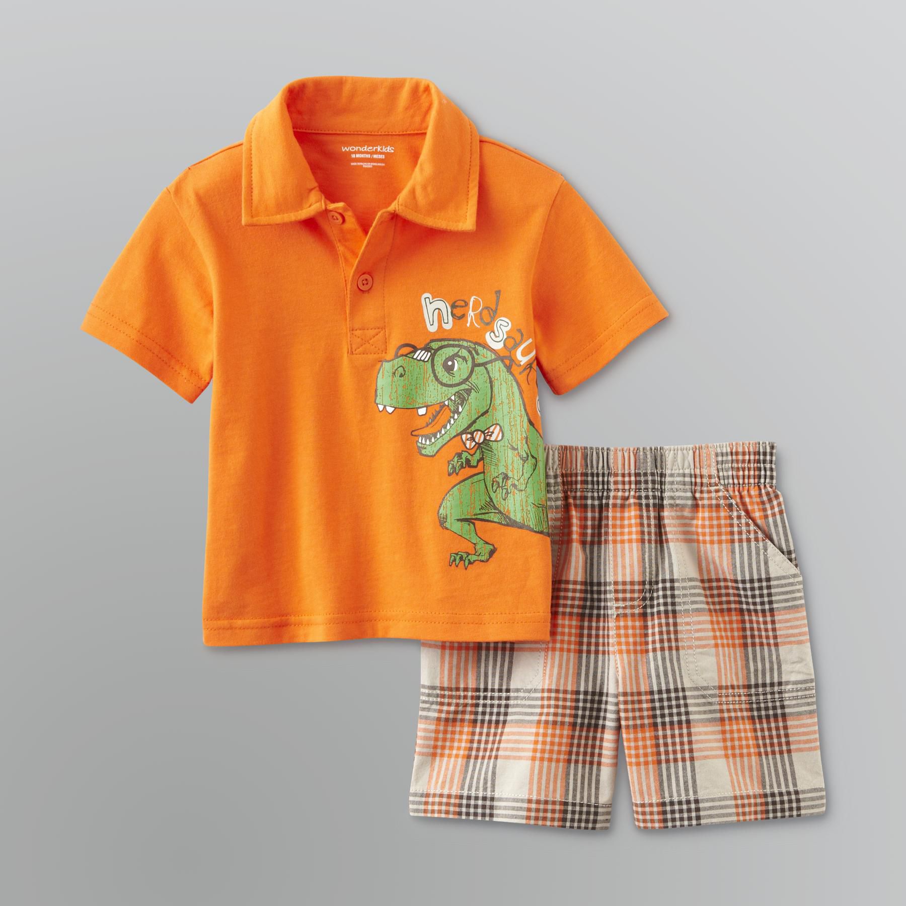 WonderKids Infant and Toddler Boy's Polo Shirt and Shorts Set