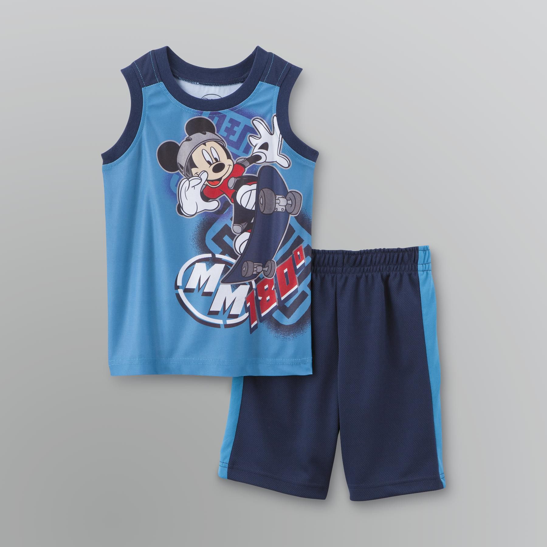 Disney Toddler Boy's Mickey Mouse Mesh Tank & Shorts