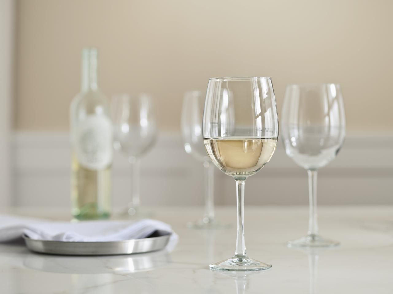 Sandra by Sandra Lee 4pc White Wine Glasses