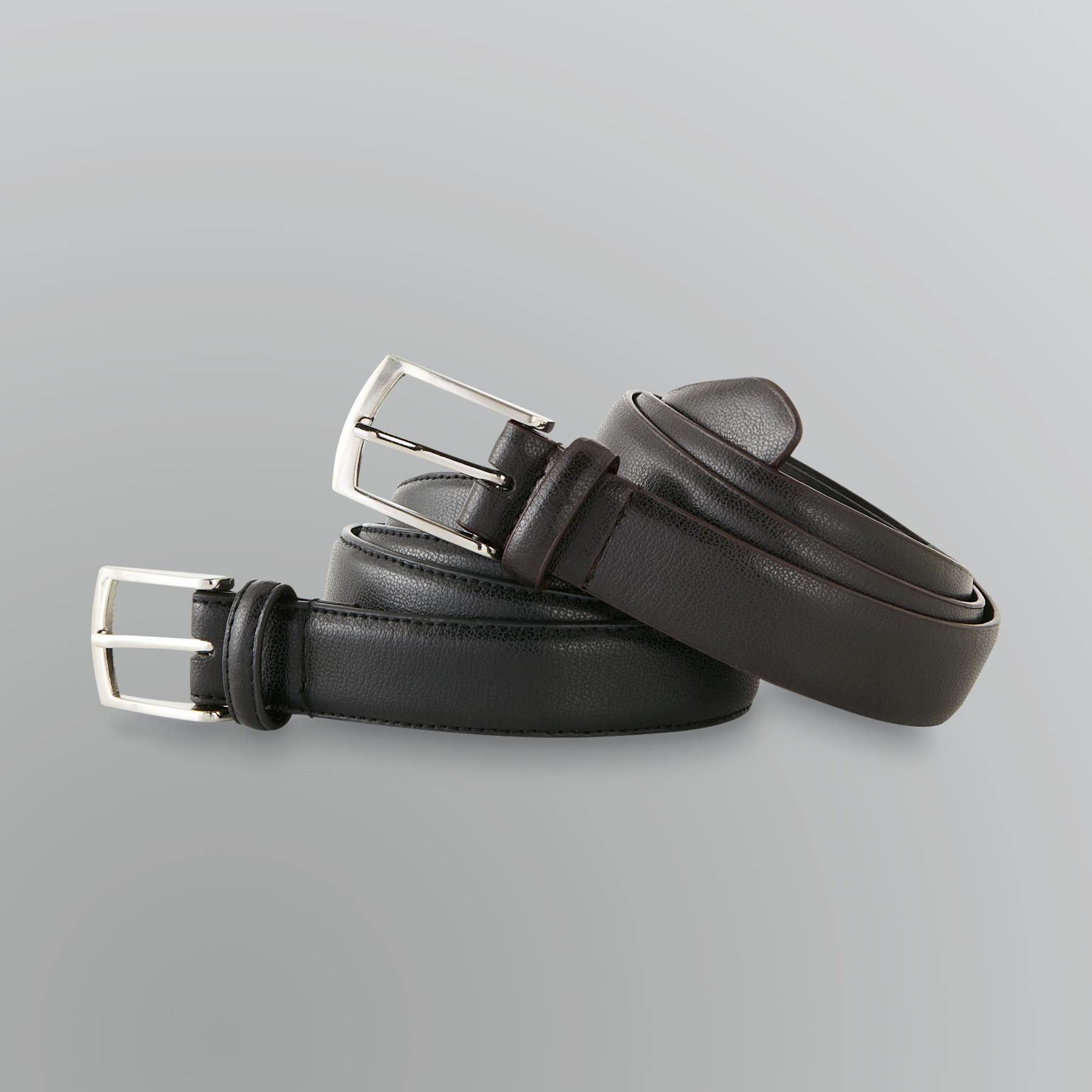 Basic Editions Men's Belts - Set of 2