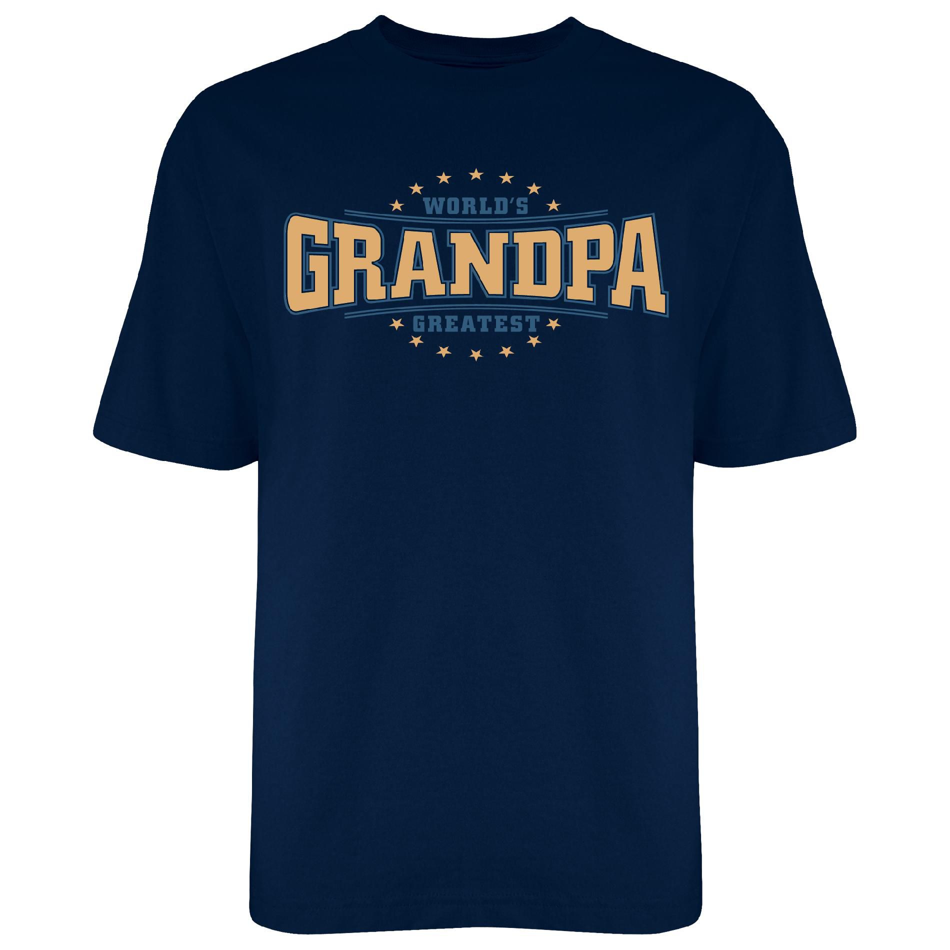 Men's Tee Shirt World's Greatest Grandpa Graphics Short Sleeves