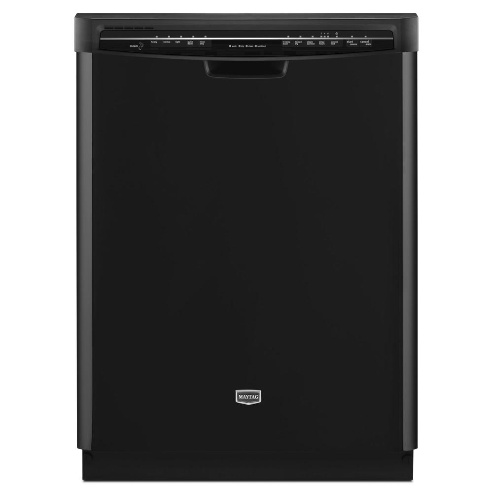 Maytag MDB4709PAB 24" Jetclean® Plus Dishwasher w/ Steam Sanitize - Black