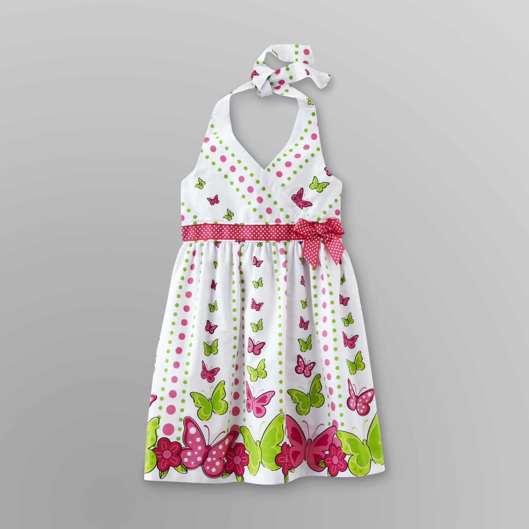 Rare Too Toddler Girl's Cotton Butterfly Halter Dress