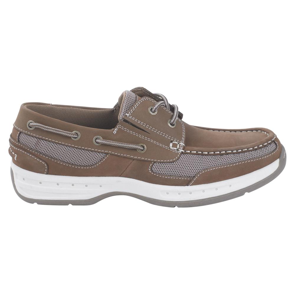 Thom McAn Men's Mooring Leather Boat Shoe - Tan