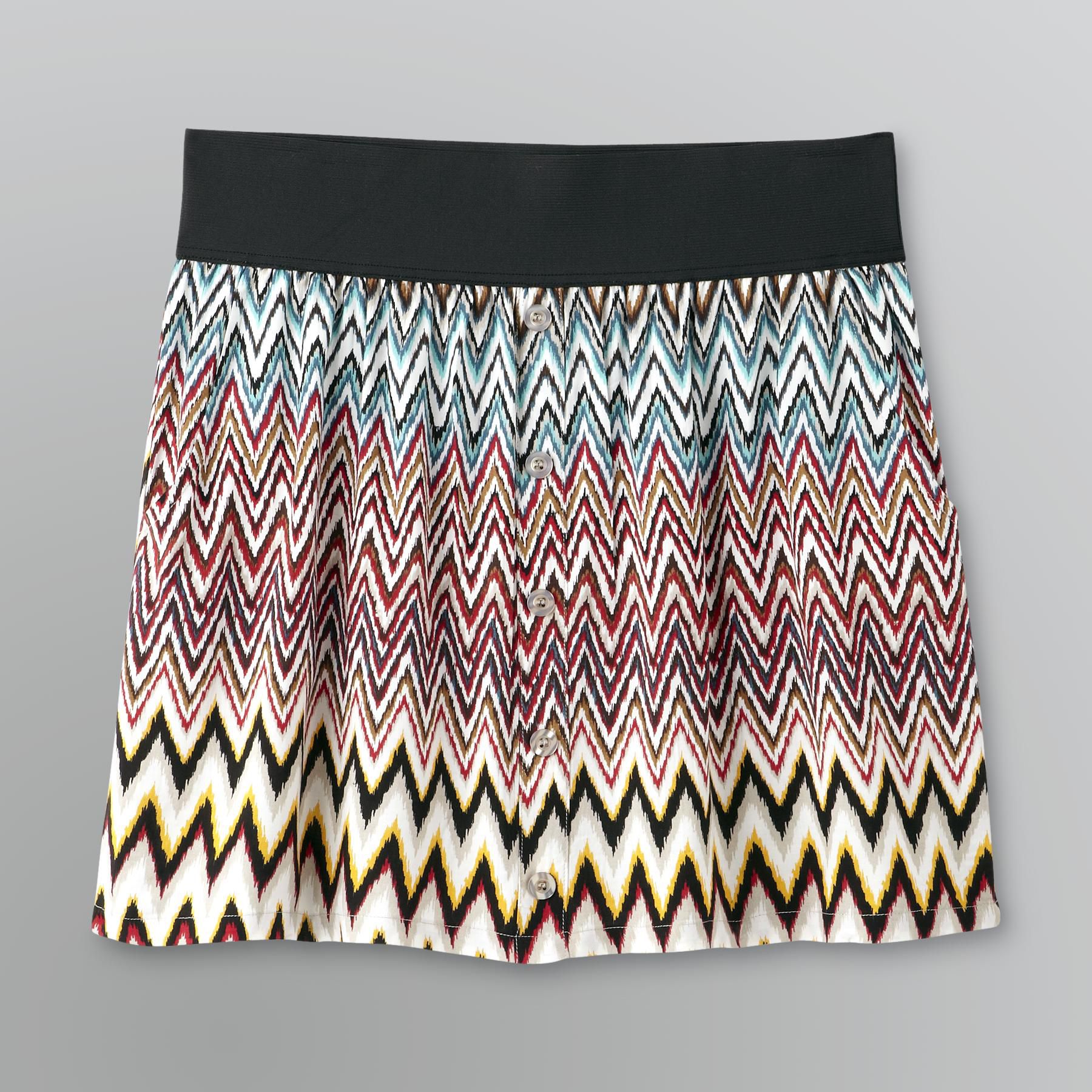 Metaphor Women's Button Front Tribal Skirt
