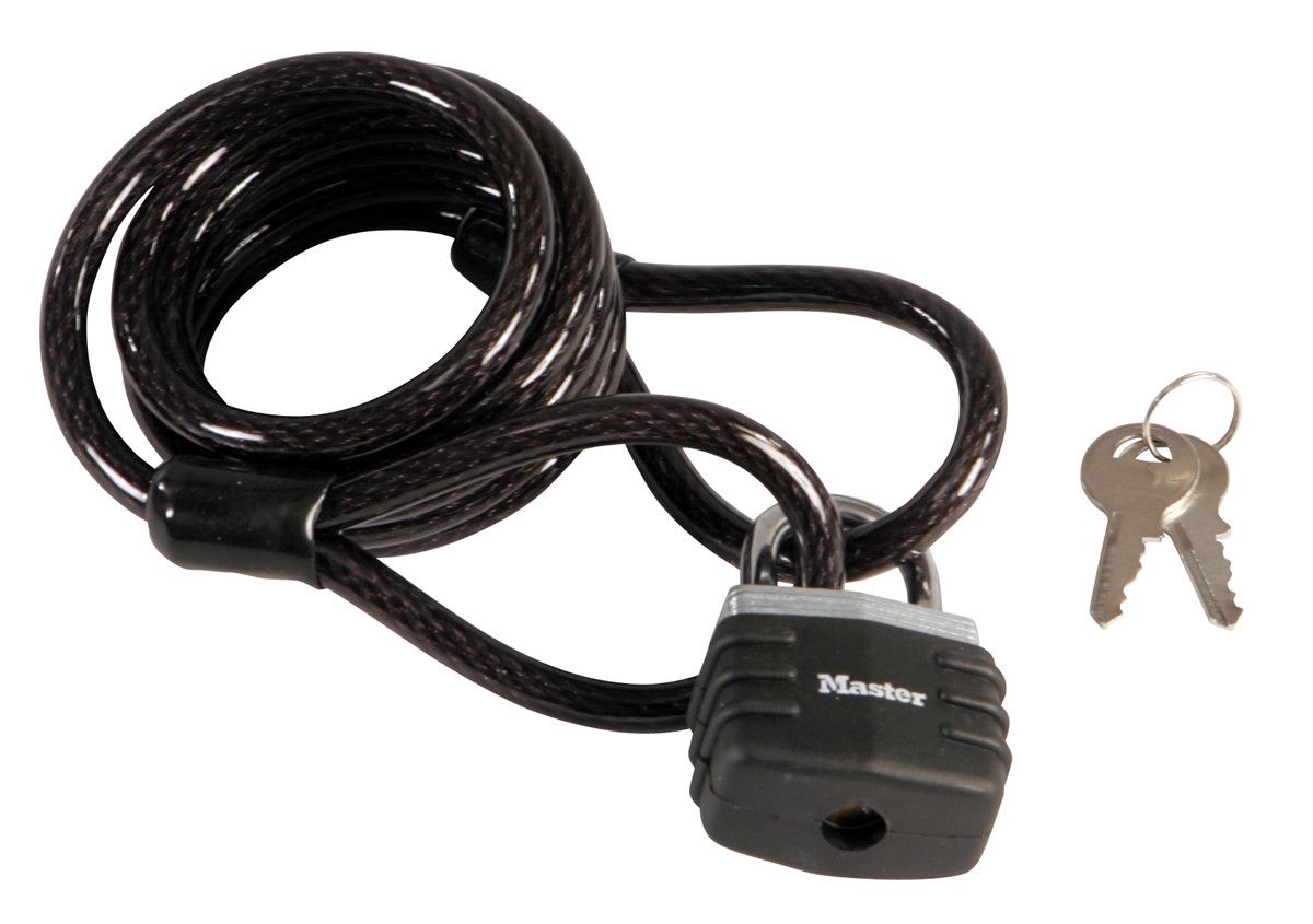 Master Lock 6' x 8mm Padlock & Cable