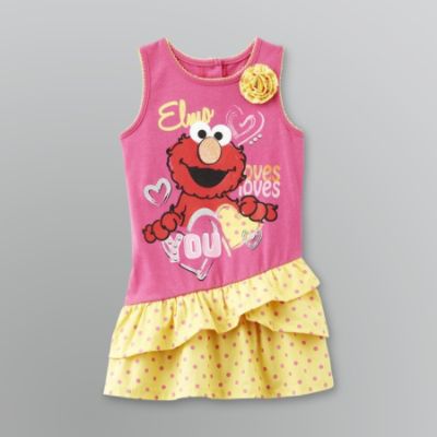 Sesame Street Infant & Toddler Girl's Ruffled Elmo Dress