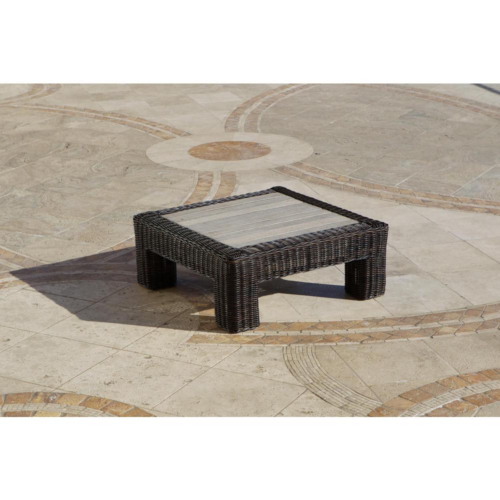 RST Brands Resort Collection&#8482; Coffee Table in Espresso Rattan